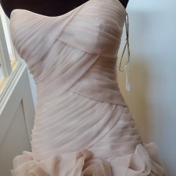 Maggie Sottero Penny 6MS761 Champagne sleeveless fit and flare scoop bust - Picture 8 of 13